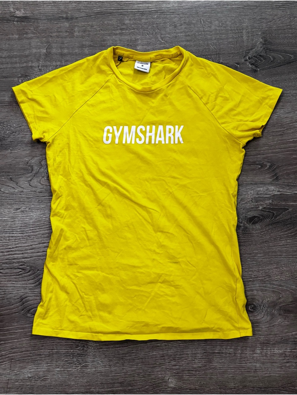Gymshark Women's Bright Yellow Logo Short Sleeve Tee